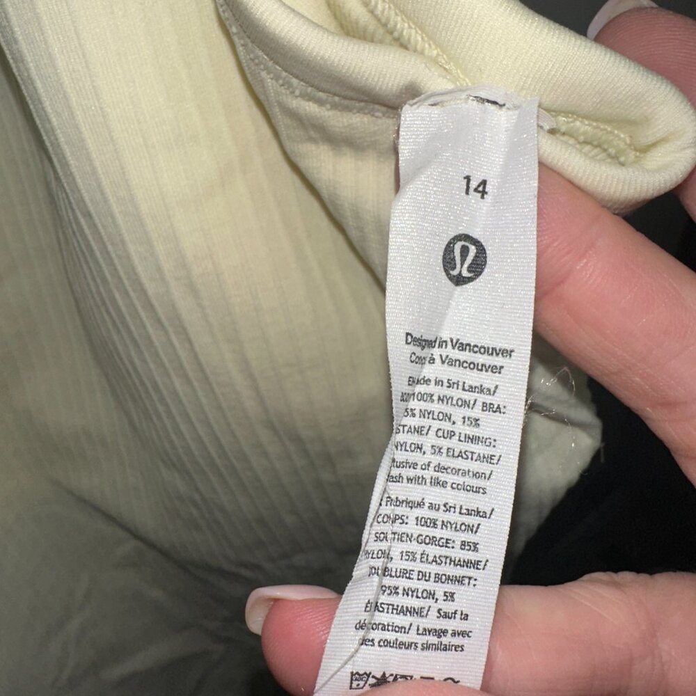 lululemon athletica Cream Ribbed Racerback Tank Top - Picture 3 of 7
